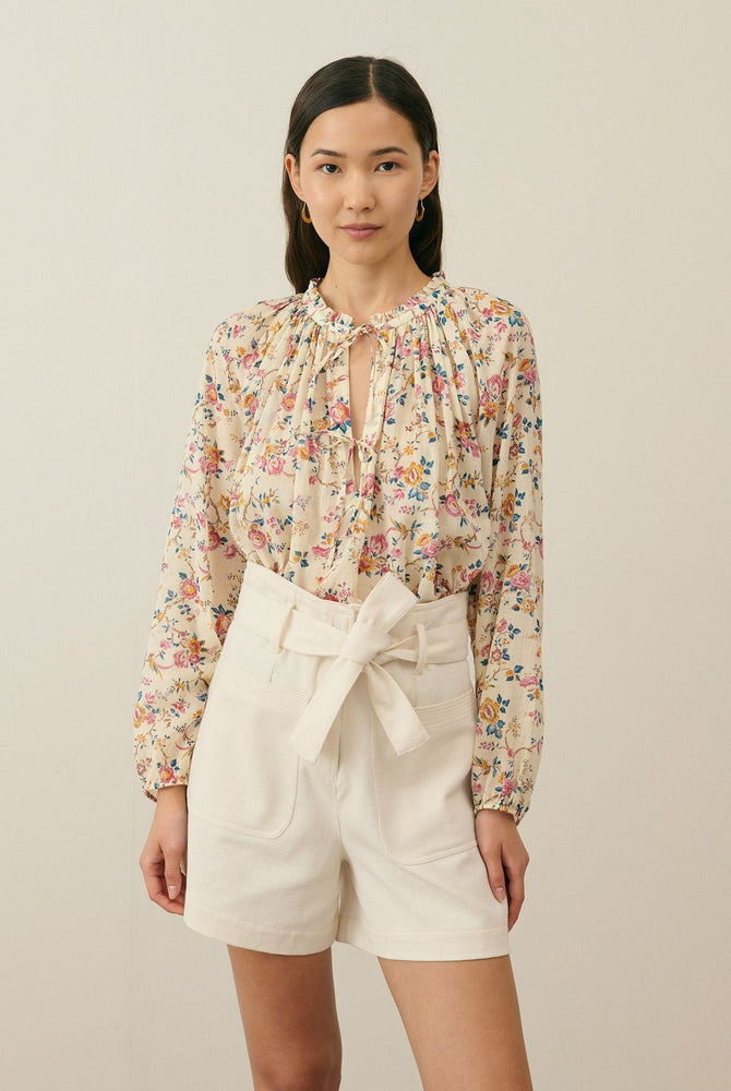 Louise Misha Nicoliana blouse - Cream retro garden