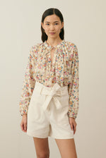 Louise Misha Nicoliana blouse - Cream retro garden