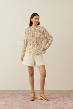 Louise Misha Nicoliana blouse - Cream retro garden