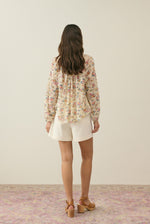 Louise Misha Nicoliana blouse - Cream retro garden