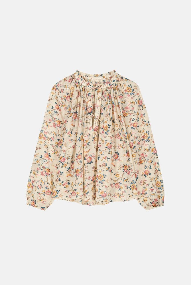 Louise Misha Nicoliana blouse - Cream retro garden