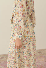 Louise Misha Cilona dress - Cream retro garden