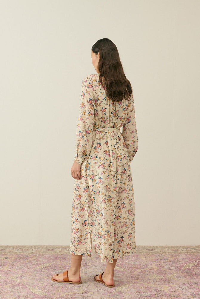 Louise Misha Cilona dress - Cream retro garden