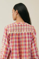 Louise Misha Deepali dress - Cream sunset checks
