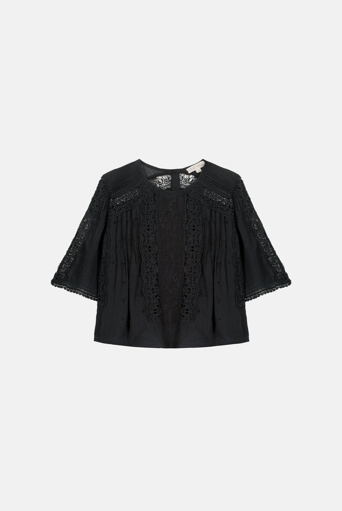Louise Misha Ingrid blouse - Black