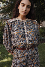 Louise Misha JANE BLOUSE Charcoal Poem