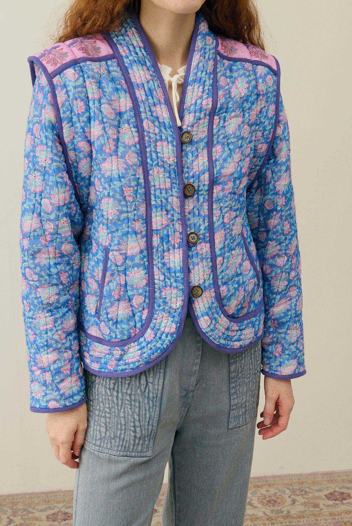 Louise Misha Nelina jacket - Blue Capri cove – Peony Rouge