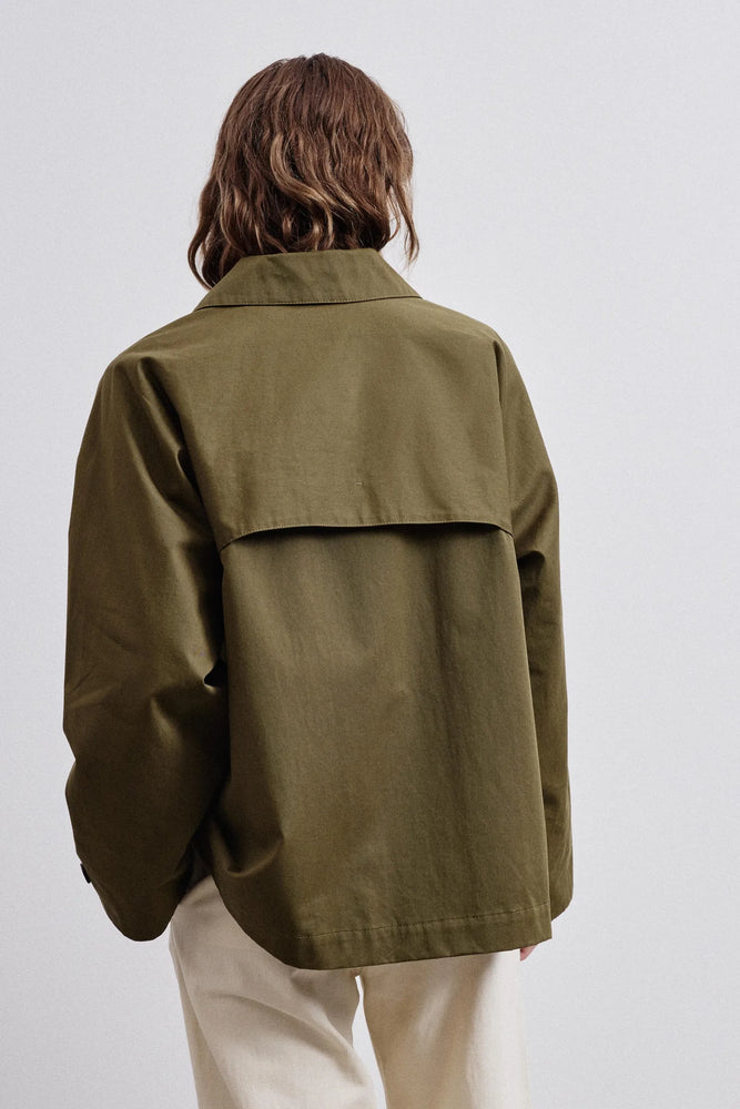 Pomandère Short Trench Coat Khaki
