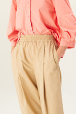 Rue De Tokyo Pia Organic Garment Dyed Poplin Pants - Beige