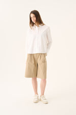 Rue De Tokyo Prema Cotton Twill Shorts - Khaki