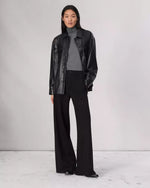 Rag and Bone Camilla Faux-Leather Shirt Jacket Black
