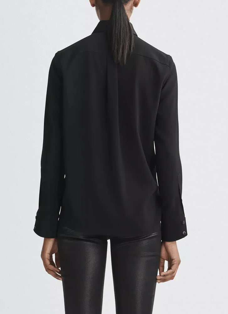 Rag & Bone Phillipa Satin Blouse Black