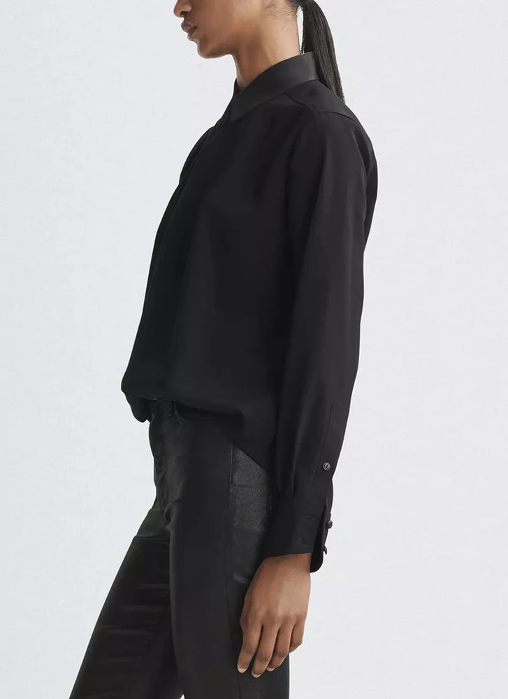 Rag & Bone Phillipa Satin Blouse Black