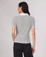 Rag & Bone The Knit Button Top White/Navy