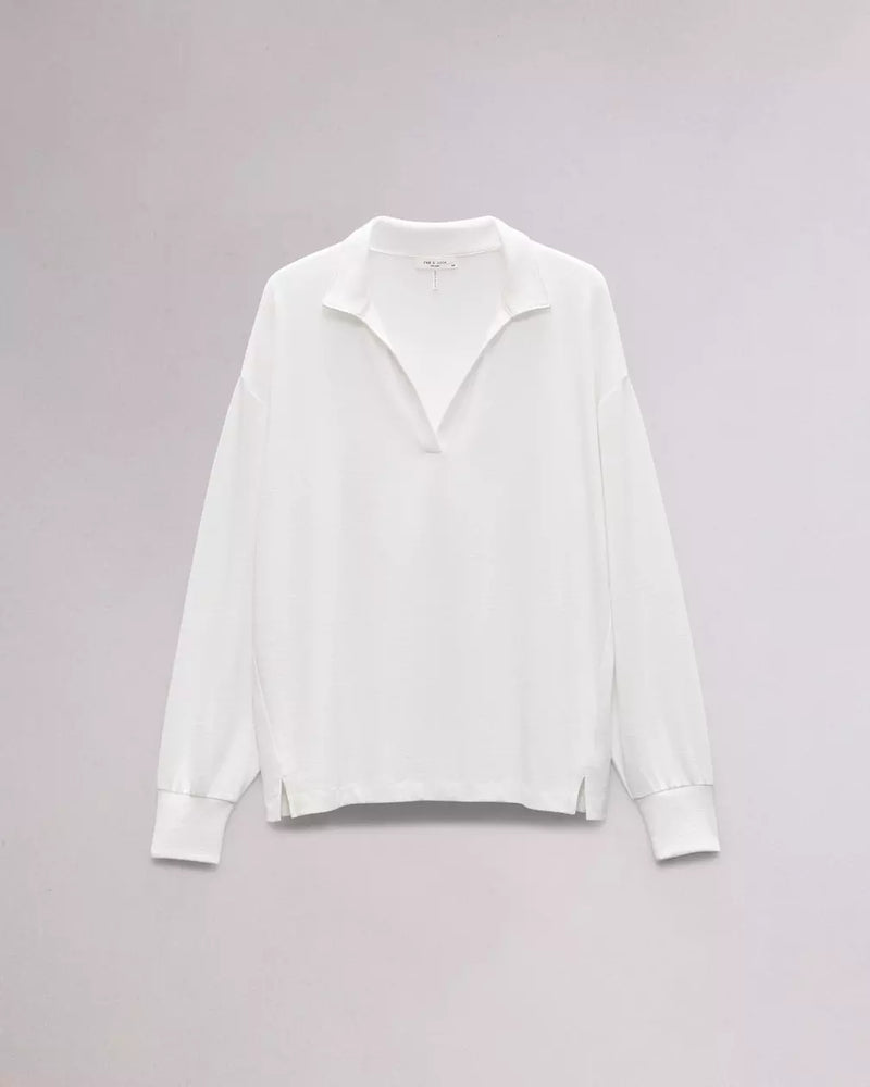 Rag and Bone The Knit Polo White