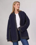 Rag and Bone Winnie Mixed-Media Jacket Navy Blue