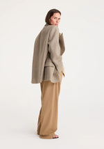 Róhe Double Breasted Tailored Jacket Hazelnut Melange