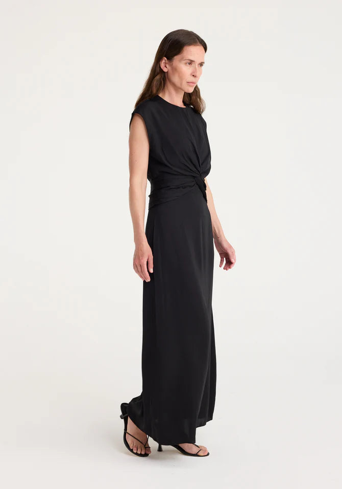 Róhe Draped Dress Black