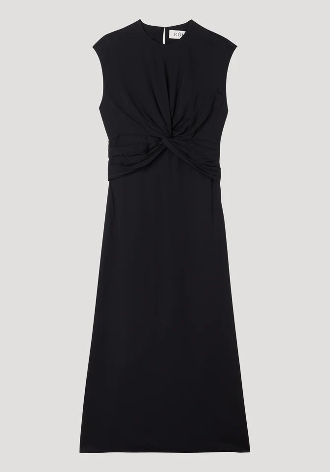 Róhe Draped Dress Black