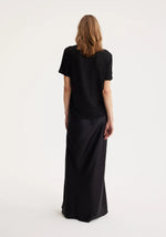 Róhe Long Satin Skirt Noir