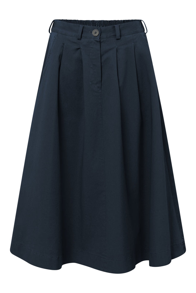 Rue De Tokyo PEN Pre Dyed Twill Skirt - Dark Navy
