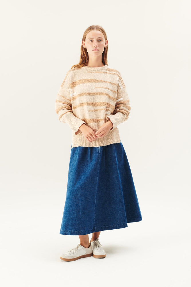 Rue De Tokyo PEN Denim Skirt - Washed Indigo