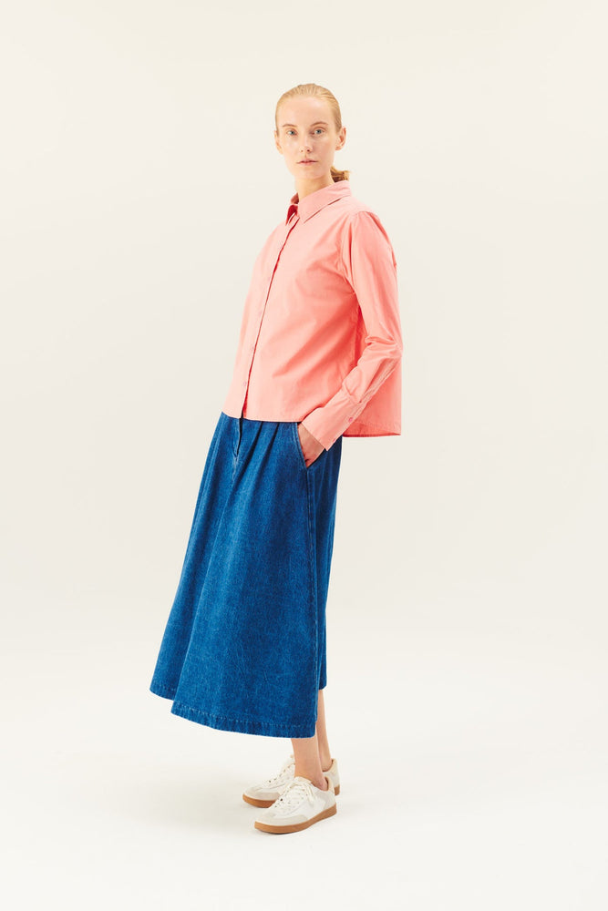 Rue De Tokyo PEN Denim Skirt - Washed Indigo