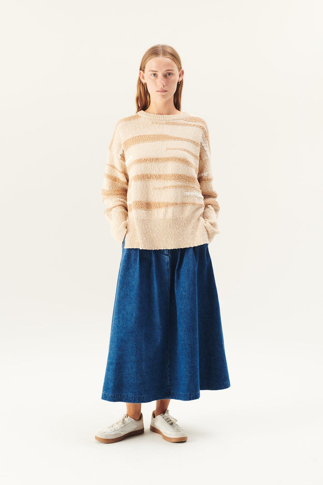 Rue De Tokyo PEN Denim Skirt - Washed Indigo