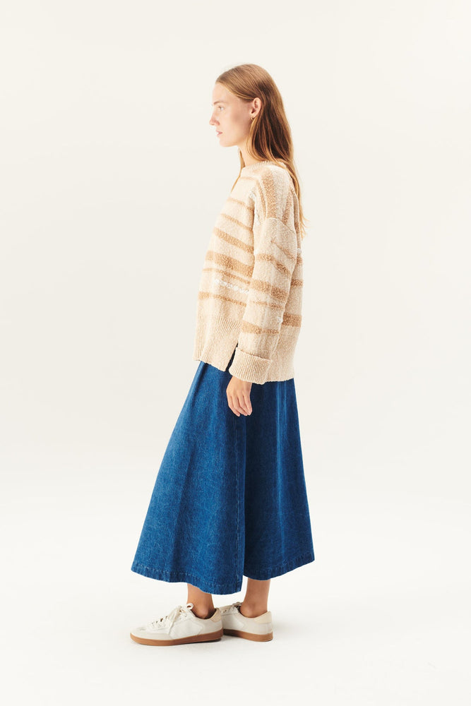 Rue De Tokyo PEN Denim Skirt - Washed Indigo