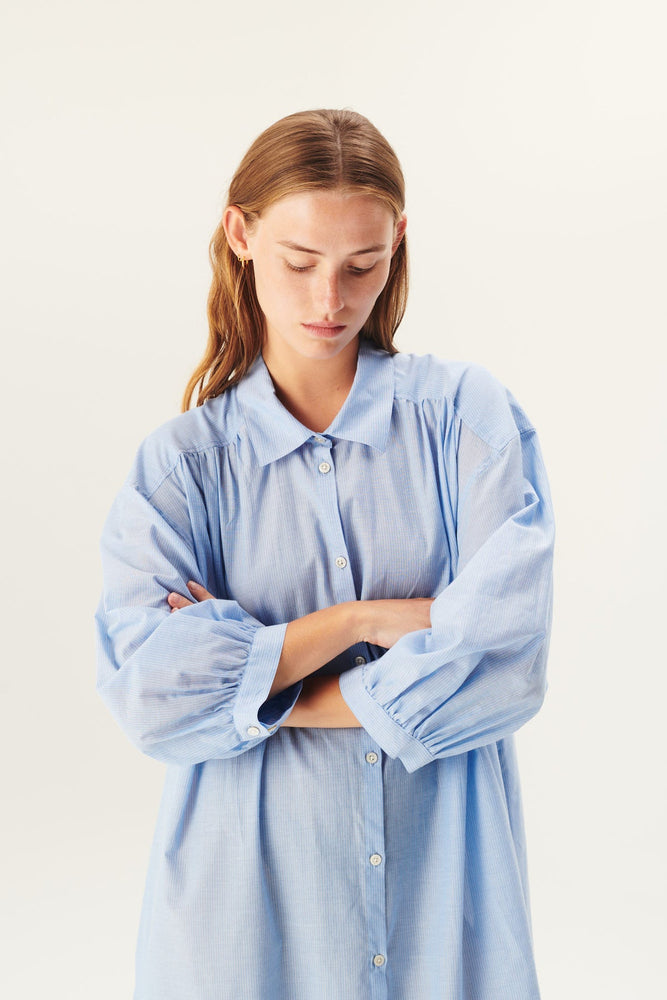 Rue De Tokyo DOUKU Cotton Dress - Light blue