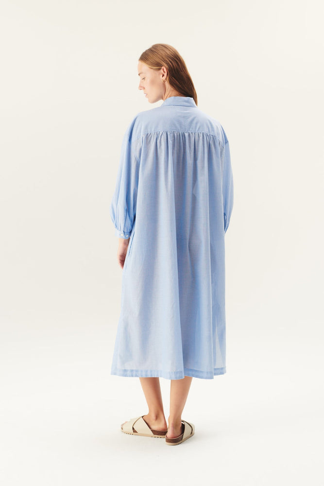 Rue De Tokyo DOUKU Cotton Dress - Light blue