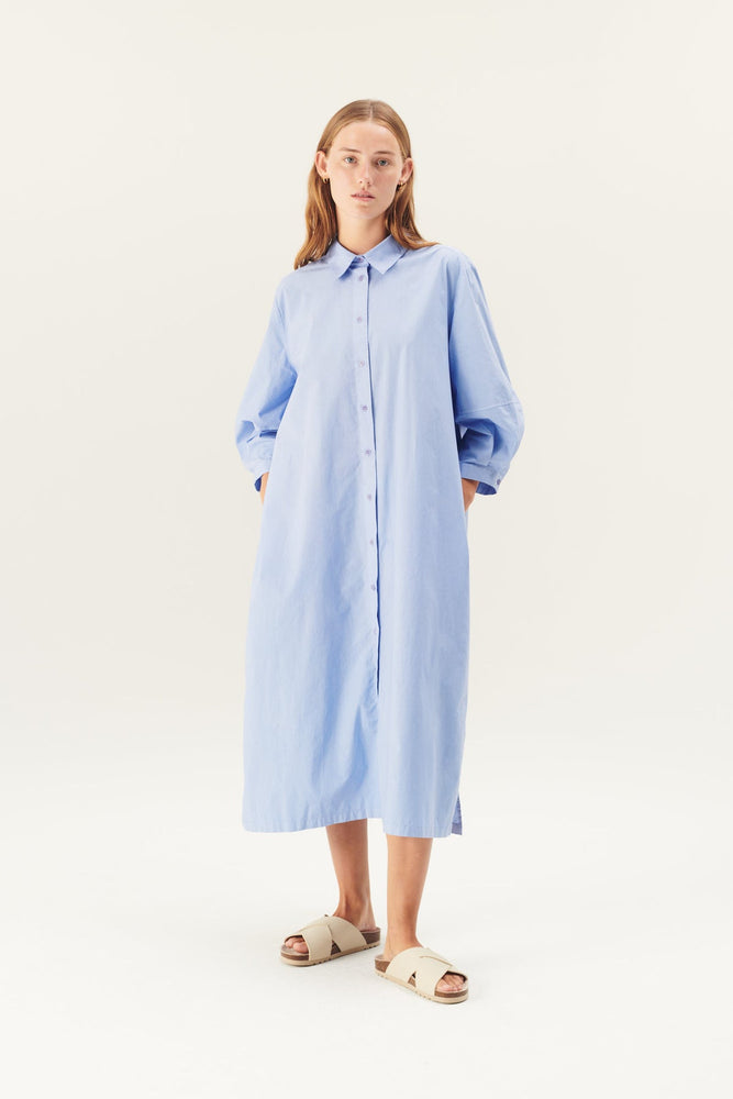 Rue De Tokyo DUNE Poplin Dress - Bel Air Blue