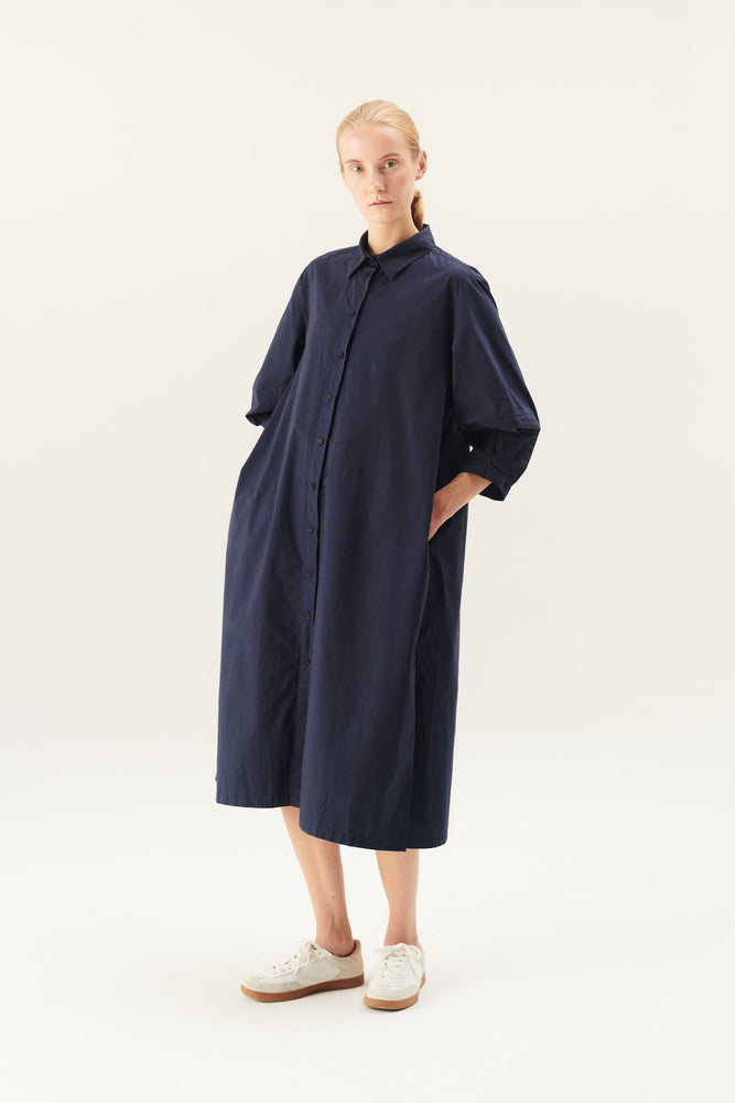 Rue De Tokyo DUNE Poplin Dress - Dark Navy