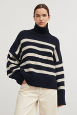 Skall Studio Silene t-neck Navy/White sand stripe