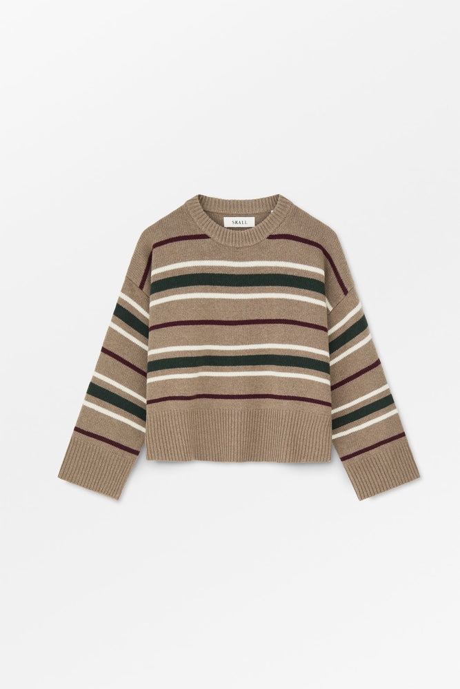 Skall Studio Cannes jumper - Light brown/green/wine