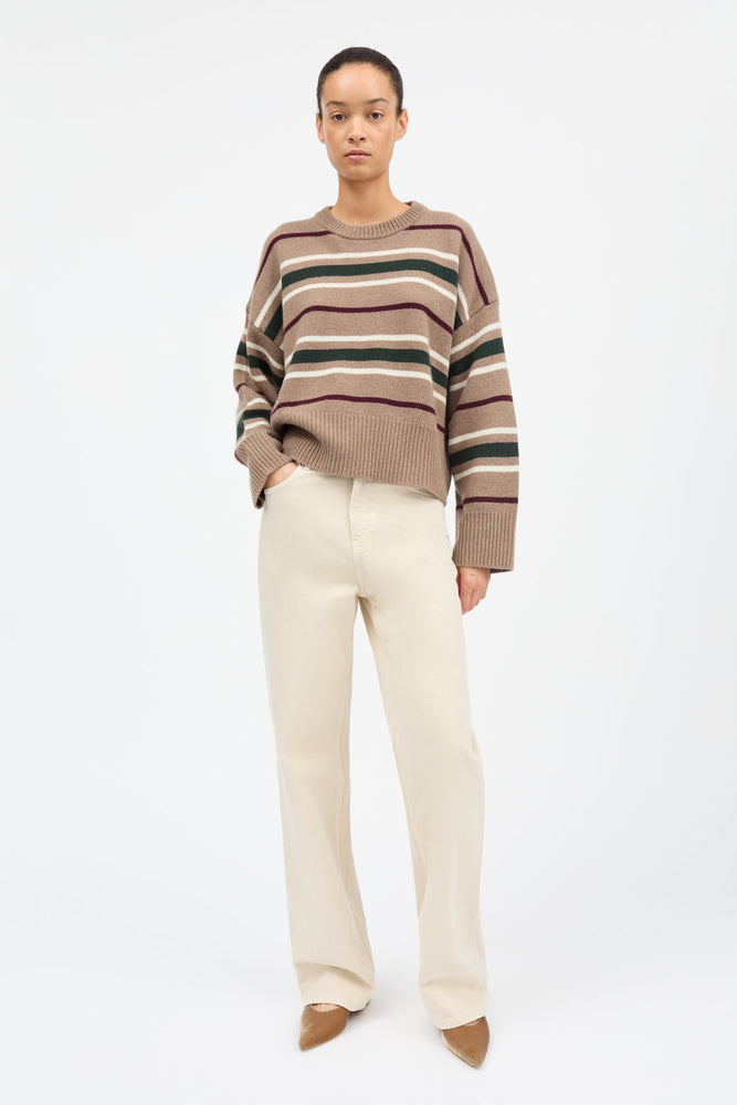 Skall Studio Cannes jumper - Light brown/green/wine