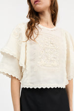 Skall Studio Jardin top - Ecru