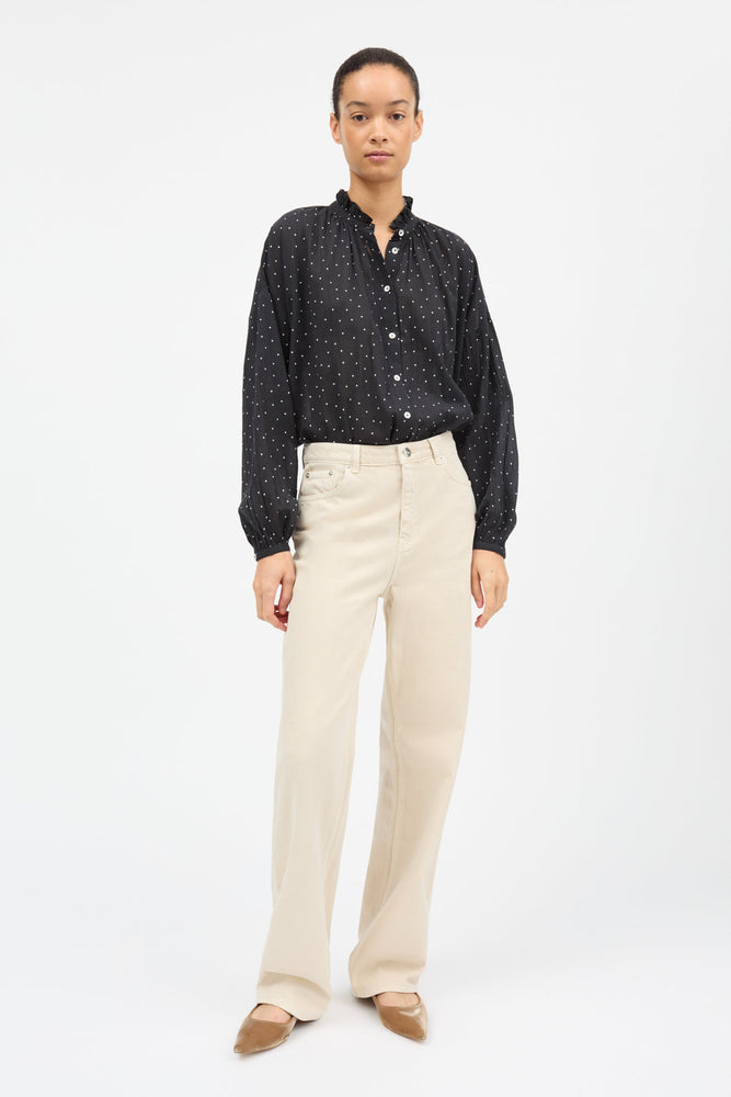Skall Studio Hannah shirt - Black/White dot