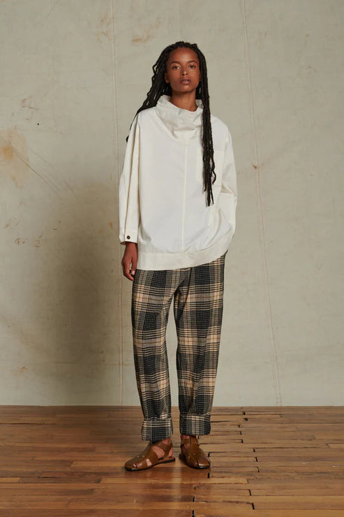 Soeur ANDREAS TROUSERS  elasticated checked cotton trousers