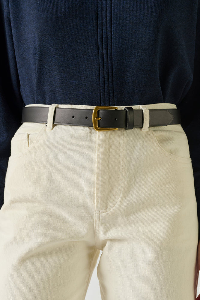 Soeur CAFE leather belt - Black