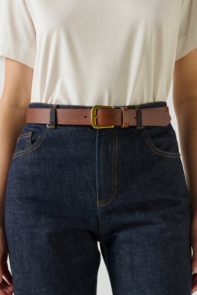 Soeur CAFE leather belt - Brown