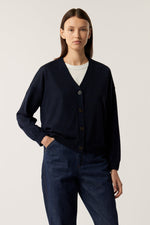 Soeur IDEM Merino Cardigan - Navy