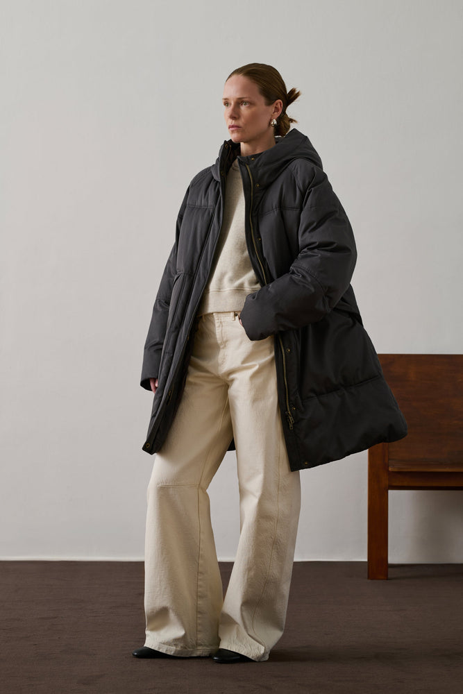 Soeur STORM puffer jacket - Charcoal Grey