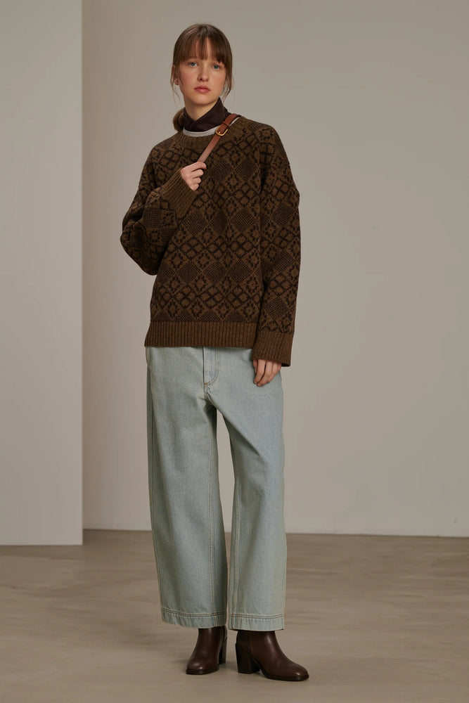 Soeur BIDART PULLOVER marron chiné