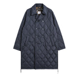 Taion Military Breasted Long Down Jacket Dark Navy