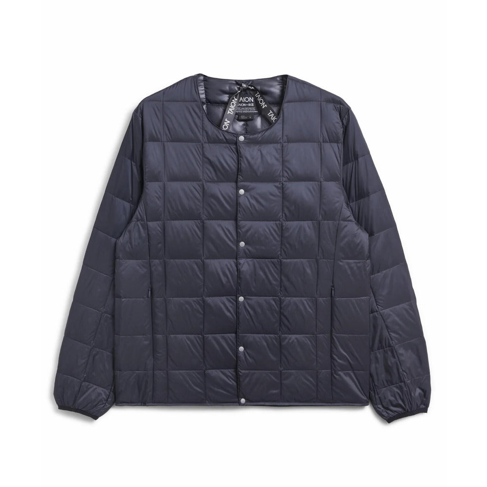 Taion Unisex Basic Crew Neck Down Jacket Dark Navy