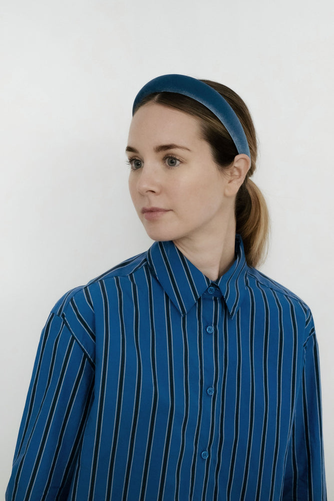 THE TINY BIG SISTER Striped relaxed shirt - Dark Blue