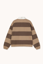 THE TINY BIG SISTER Striped Sweatshirt - Cacao/Caramel