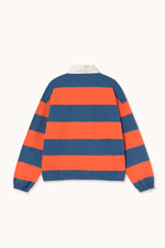 THE TINY BIG SISTER Striped Sweatshirt - Light Navy/Summer Red