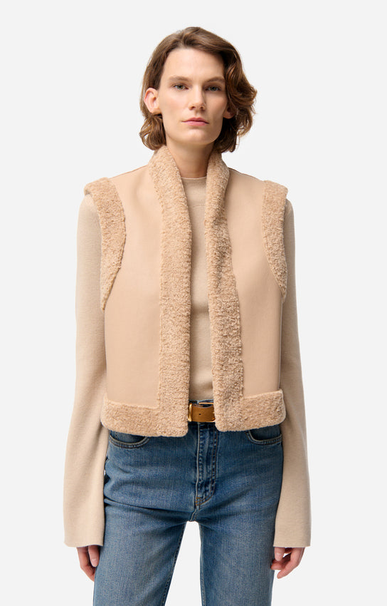 Vanessa Bruno DAMAN Vest - Buscuit